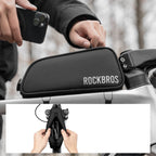 Rockbros TL004 ROAD TO SKY 0.7L Nepermerkiamas rėmo dviračio krepšys - juodas -- Bicycle Bags
