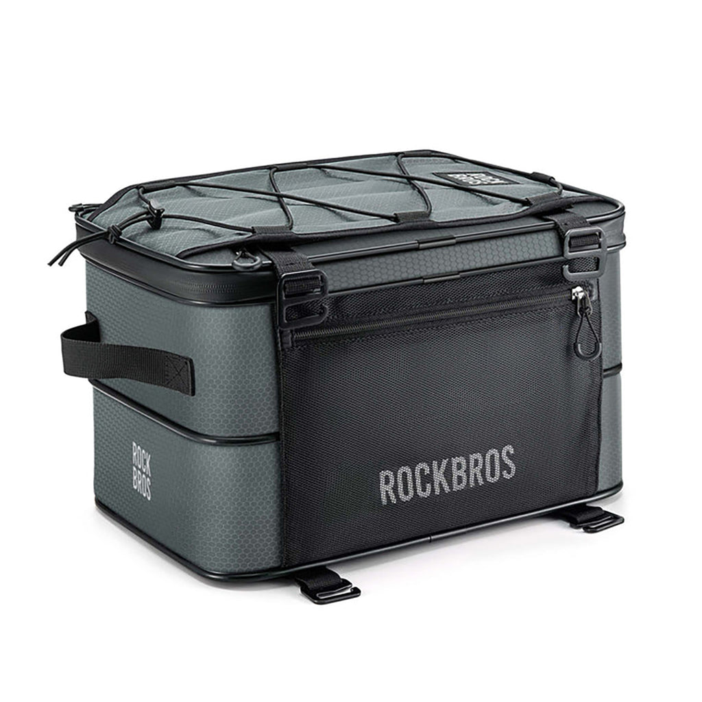 Rockbros A30 ROAD TO SKY sulankstomas dviračio bagažinės krepšys 15-30 L - pilkas -- Bicycle Bags