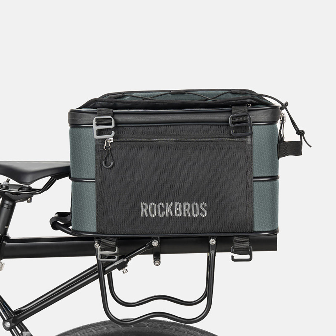 Rockbros A30 ROAD TO SKY sulankstomas dviračio bagažinės krepšys 15-30 L - pilkas -- Bicycle Bags