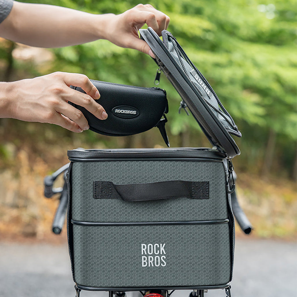 Rockbros A30 ROAD TO SKY sulankstomas dviračio bagažinės krepšys 15-30 L - pilkas -- Bicycle Bags