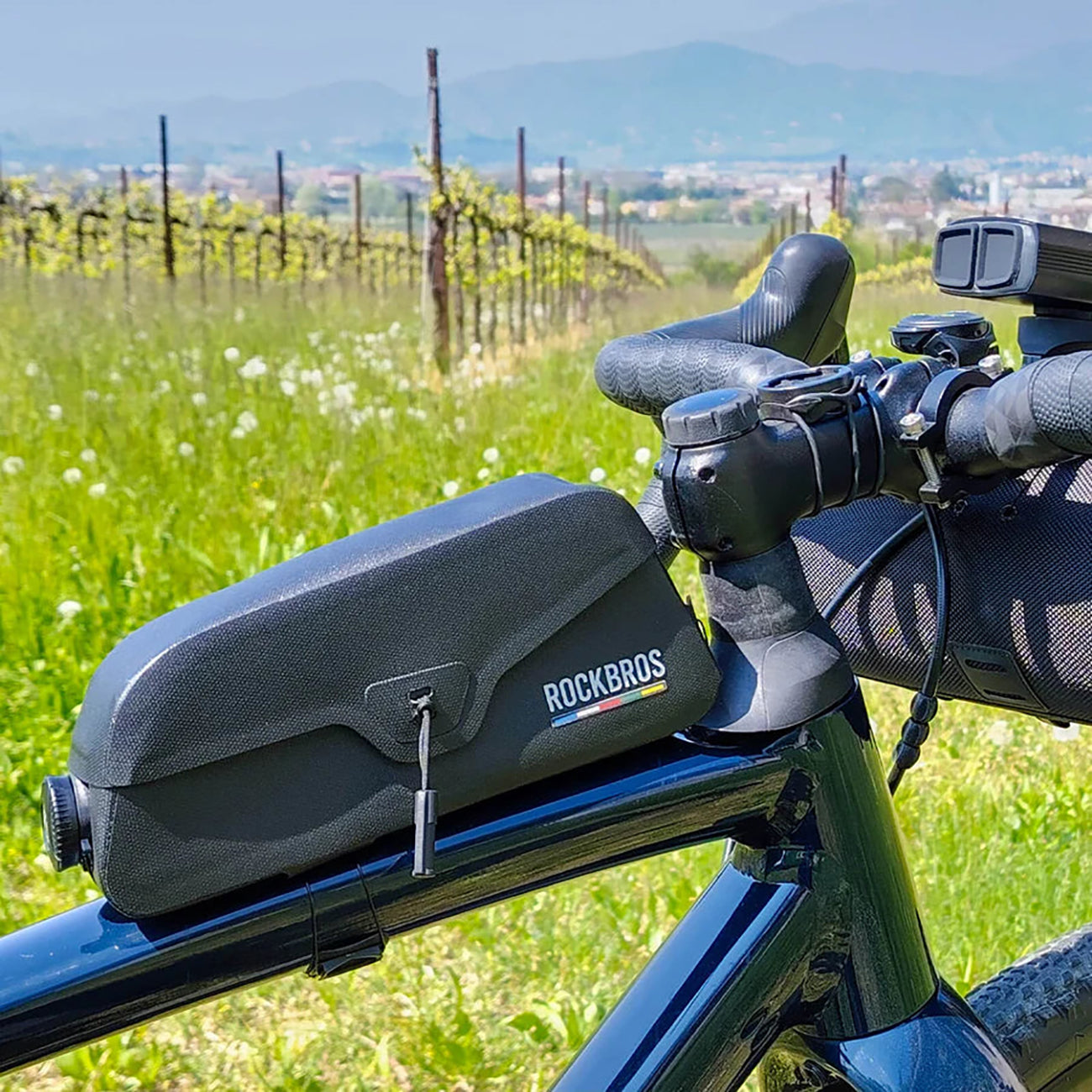 Rockbros AS-134 ROAD TO SKY nepropūstamas rėmo krepšys 0,6 l - juodas -- Bicycle Bags