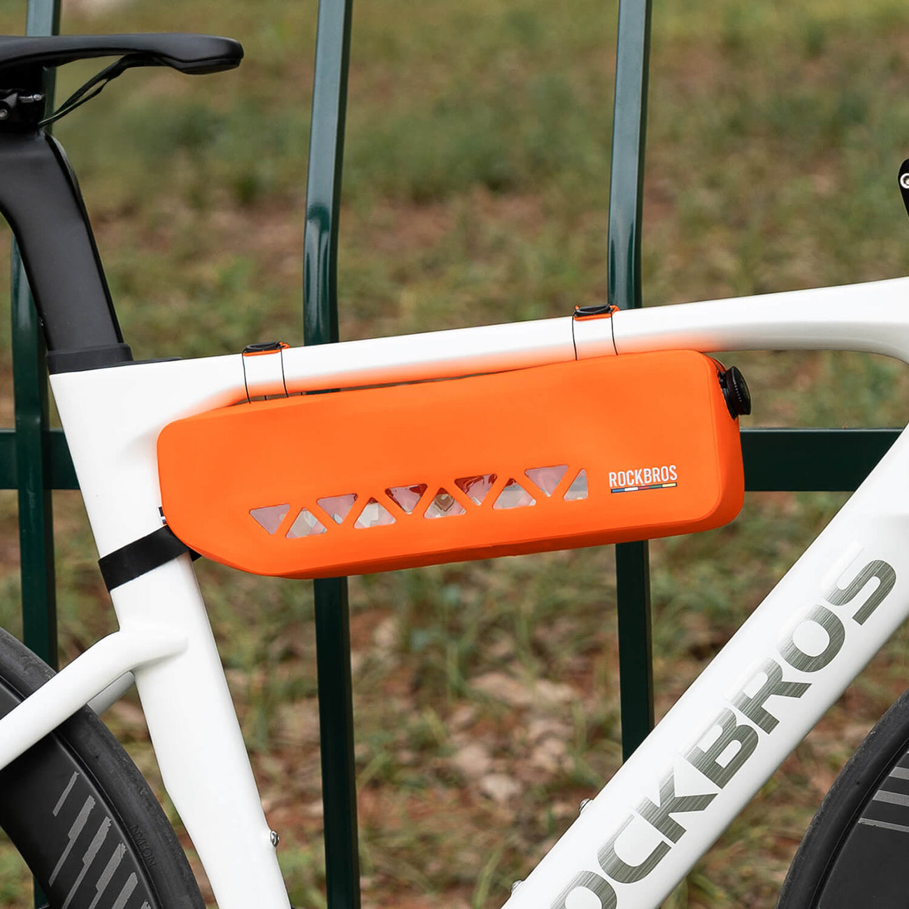 Rockbros AS-140 ROAD TO SKY nepermerkus rėmo krepšys 1.7 l - oranžinis -- Bicycle Bags