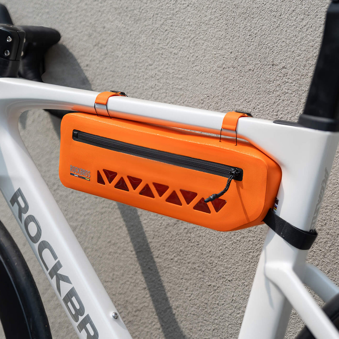 Rockbros AS-140 ROAD TO SKY nepermerkus rėmo krepšys 1.7 l - oranžinis -- Bicycle Bags