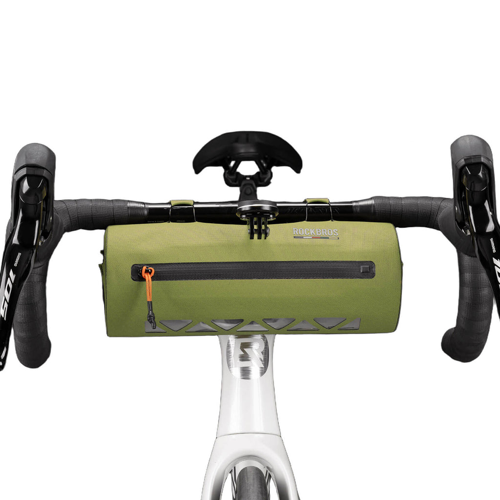 Rockbros AS-145 ROAD TO SKY rankraščio dviračio krepšys, nepralaidus vandeniui, 2 l - žalia -- Bicycle Bags