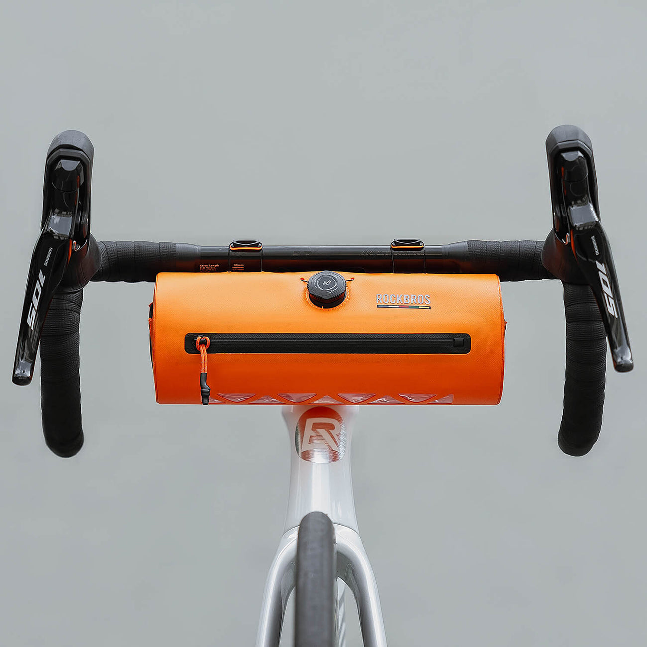 Rockbros AS-143 ROAD TO SKY nepermerkus vairo dviračio krepšys, 2 l - oranžinis -- Bicycle Bags