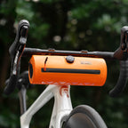 Rockbros AS-143 ROAD TO SKY nepermerkus vairo dviračio krepšys, 2 l - oranžinis -- Bicycle Bags