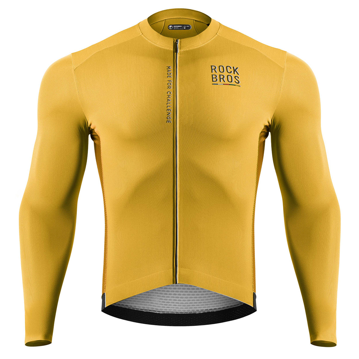 Rockbros 15120015024 ROAD TO SKY vyriški dviračio marškinėliai ilgomis rankovėmis M - geltoni -- Cycling Jerseys