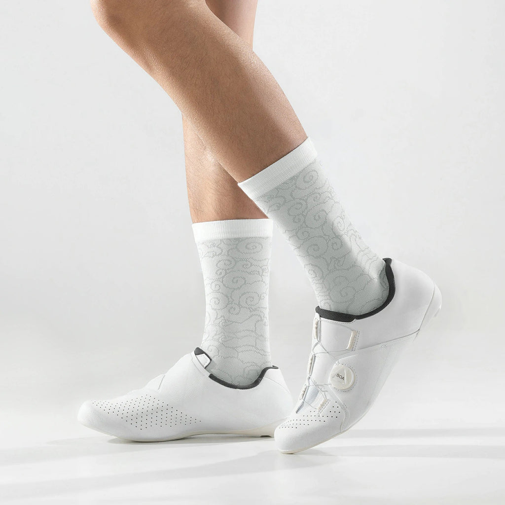 Rockbros 490025001 ROAD TO SKY dviratinės kojinės 39-42 cm - baltos -- Cycling Socks