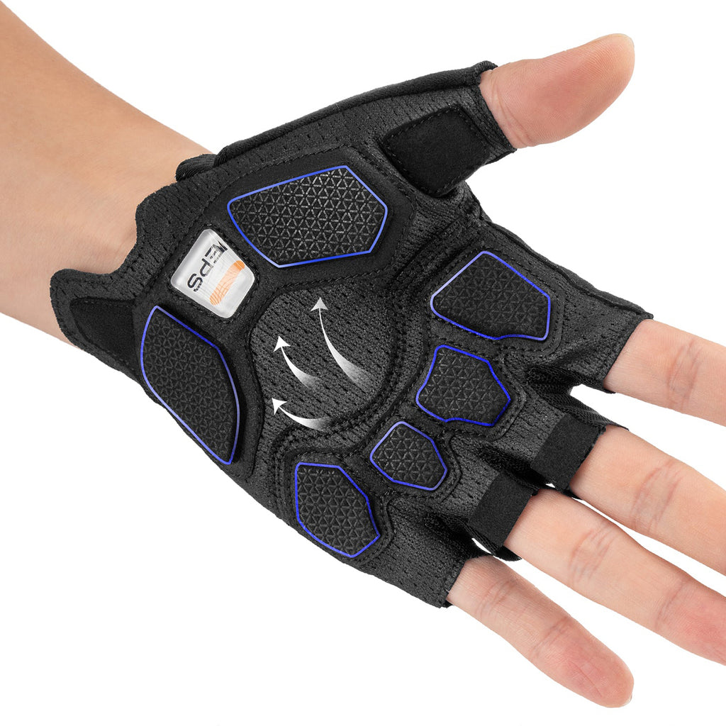 Rockbros TLS004 ROAD TO SKY Trumpos šoko sugeriancios dviratininko pirštinės S - Baltos -- Bicycle Gloves