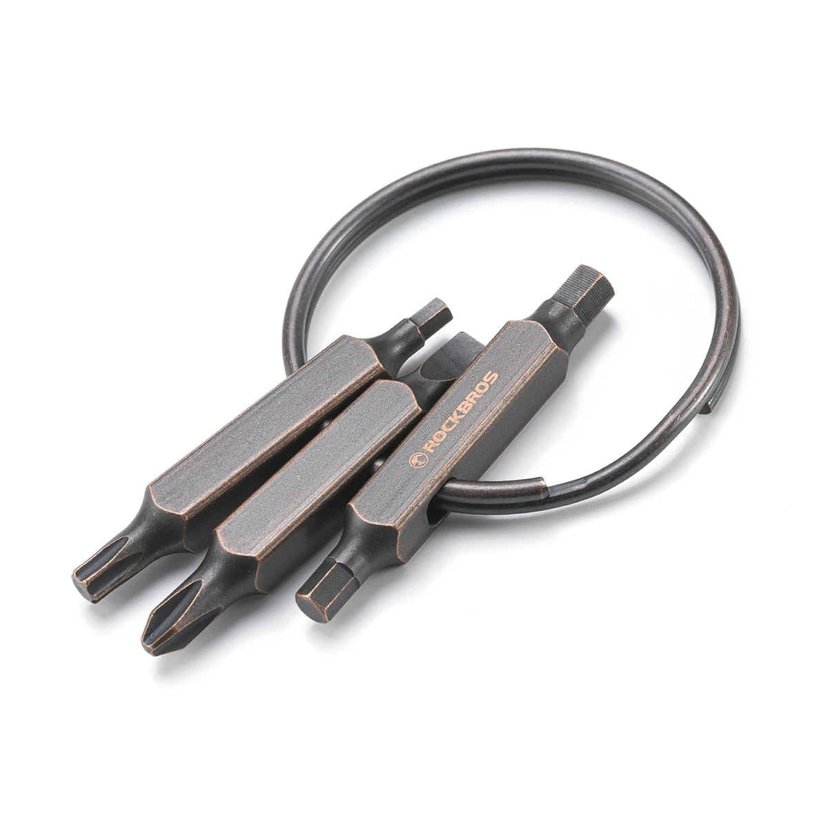Rockbros VK-ARCO3 ROAD TO SKY Multitool 6-in-1 raktų pakabukas - ruda -- Bicycle Multi-Tools