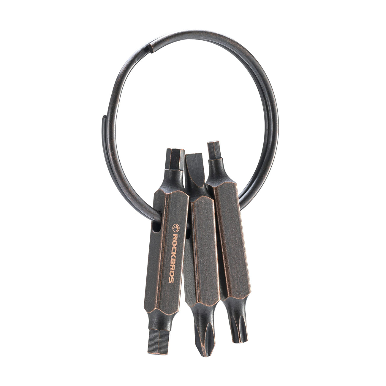 Rockbros VK-ARCO3 ROAD TO SKY Multitool 6-in-1 raktų pakabukas - ruda -- Bicycle Multi-Tools