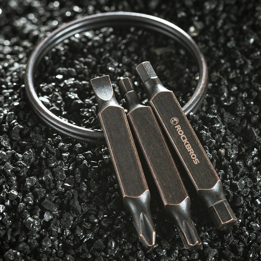Rockbros VK-ARCO3 ROAD TO SKY Multitool 6-in-1 raktų pakabukas - ruda -- Bicycle Multi-Tools