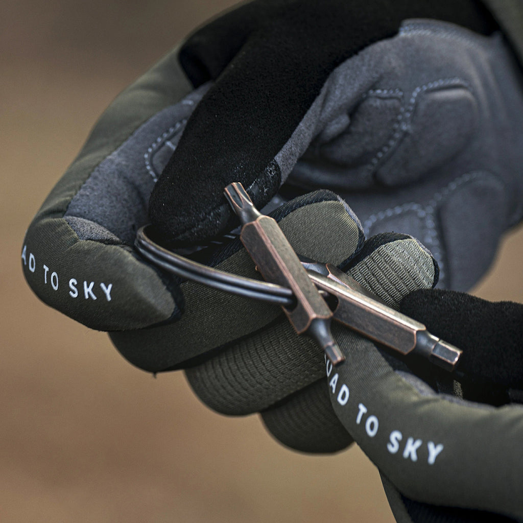 Rockbros VK-ARCO3 ROAD TO SKY Multitool 6-in-1 raktų pakabukas - ruda -- Bicycle Multi-Tools