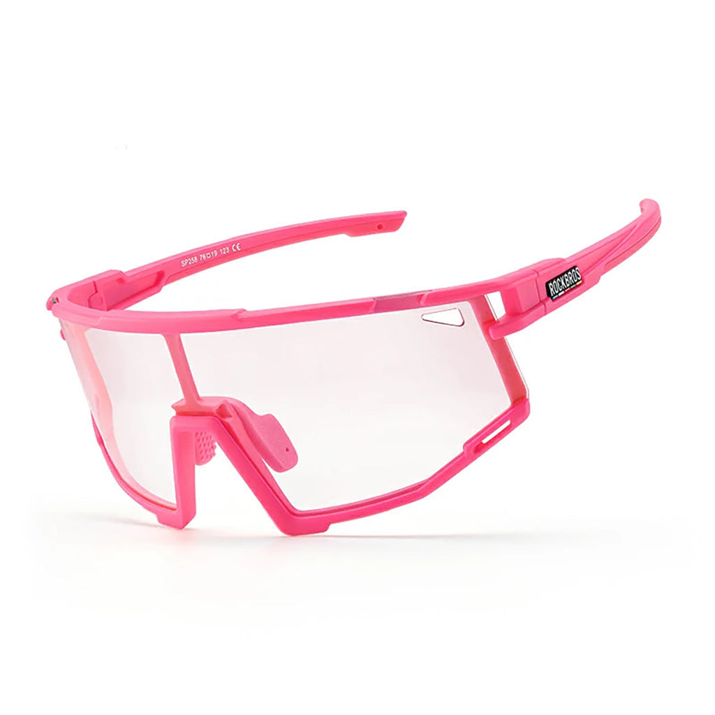 Rockbros SP258 ROAD TO SKY fotochromitiniai dviračio akiniai - rožiniai -- Cycling Eyewear