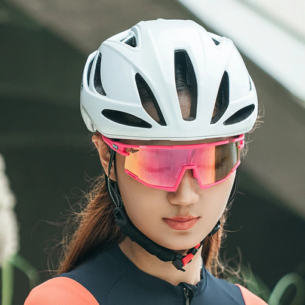 Rockbros SP258 ROAD TO SKY fotochromitiniai dviračio akiniai - rožiniai -- Cycling Eyewear