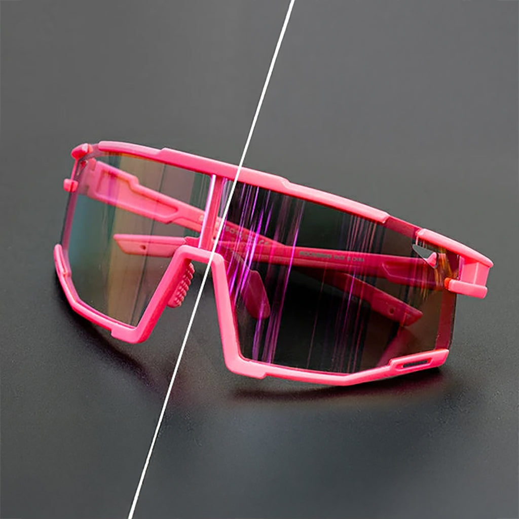 Rockbros SP258 ROAD TO SKY fotochromitiniai dviračio akiniai - rožiniai -- Cycling Eyewear