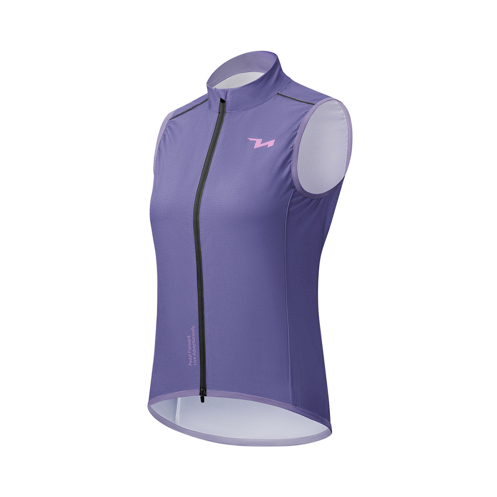 Rockbros MJ008 TVI Vėjui atspari moterų dviračio liemenė L - Violetinė -- Cycling Jackets & Vests