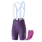 Rockbros YDDK017-1 TVI Moterų dviratinės šortai su petnešomis ir pamušalu S dydis - Violetinė -- Cycling Shorts & Bib Shorts