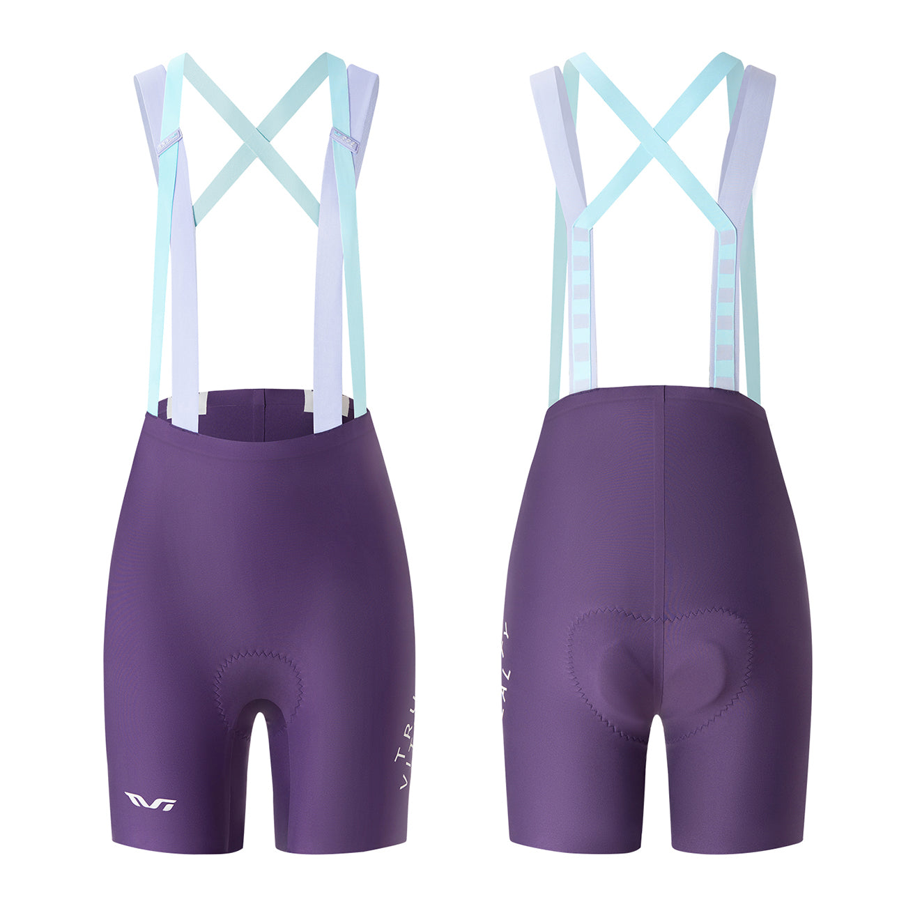 Rockbros YDDK017-1 TVI Moterų dviratinės šortai su petnešomis ir pamušalu S dydis - Violetinė -- Cycling Shorts & Bib Shorts