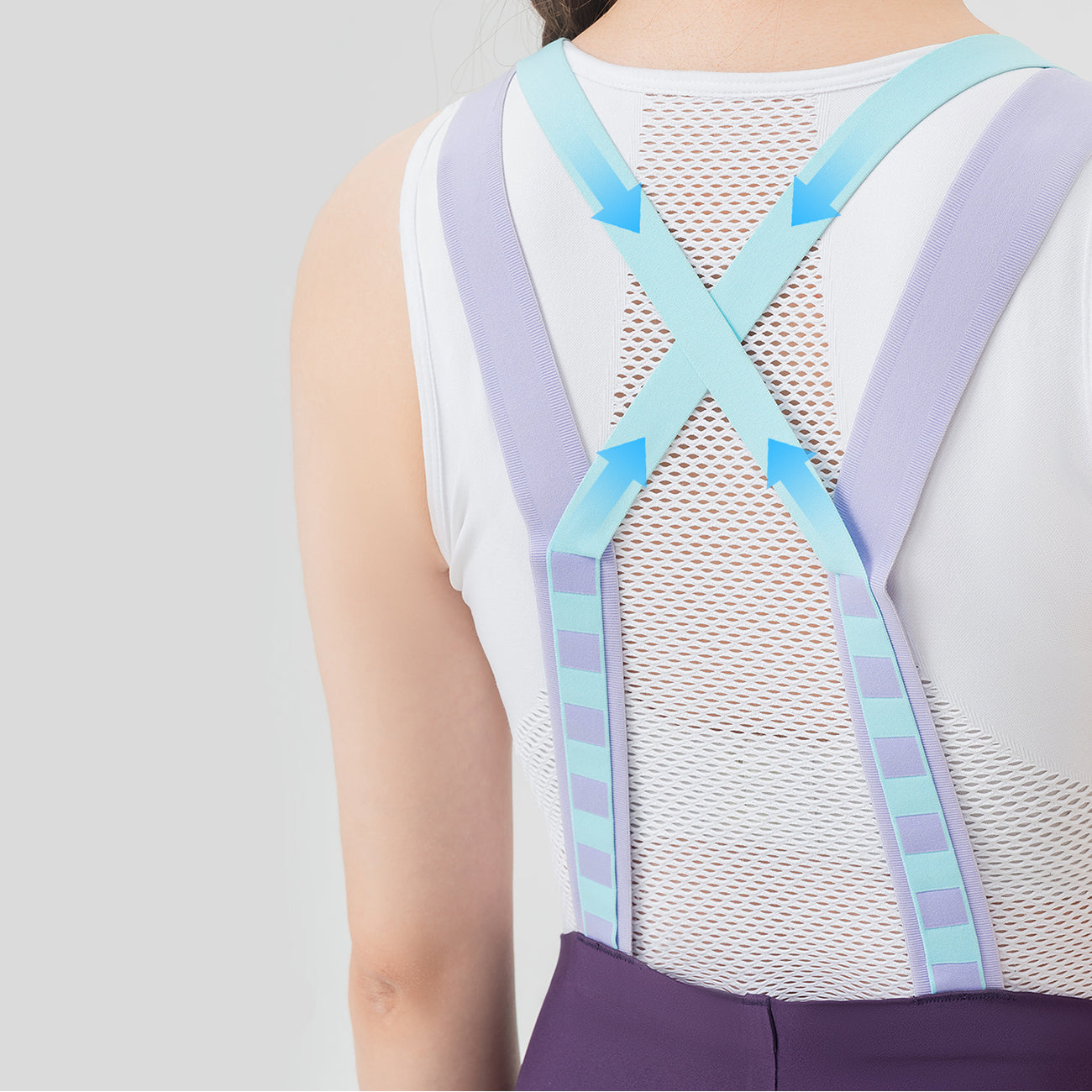 Rockbros YDDK017-1 TVI Moterų dviratinės šortai su petnešomis ir pamušalu S dydis - Violetinė -- Cycling Shorts & Bib Shorts