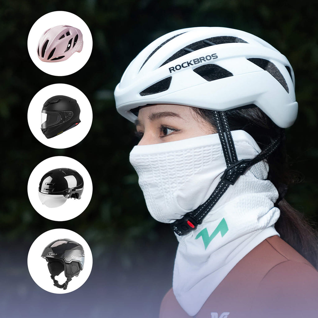 Rockbros LFA23 TVI Moterų megzta dviračio kaklo apvija - Balta -- Cycling Caps & Headwear