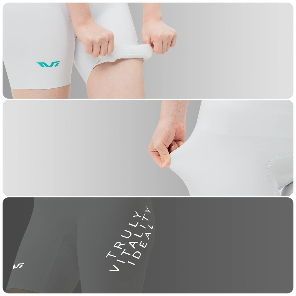 Rockbros YDDK017-1 TVI Moterų dviračio šortai su nertimi ir pamušalu Dydis M - Balti -- Cycling Shorts & Bib Shorts