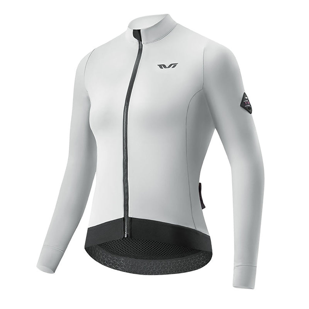 Rockbros YDWT006 TVI moteriškas dviračio džersėjis šiltas rudenys/žiema L - baltas ir pilkas -- Cycling Jerseys