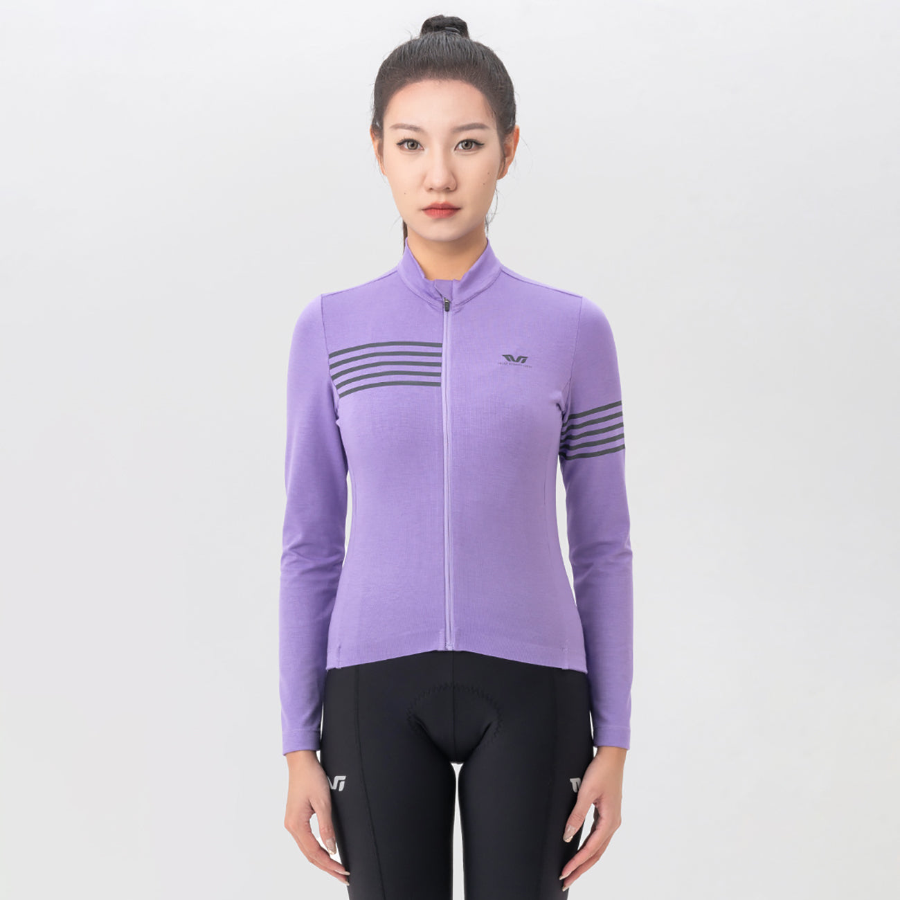 Rockbros YPW065 TVI Moterų Ilgų Rankų Dviratininko Marškinėliai Rudenį/Žiemą M - Violetinė -- Cycling Jerseys