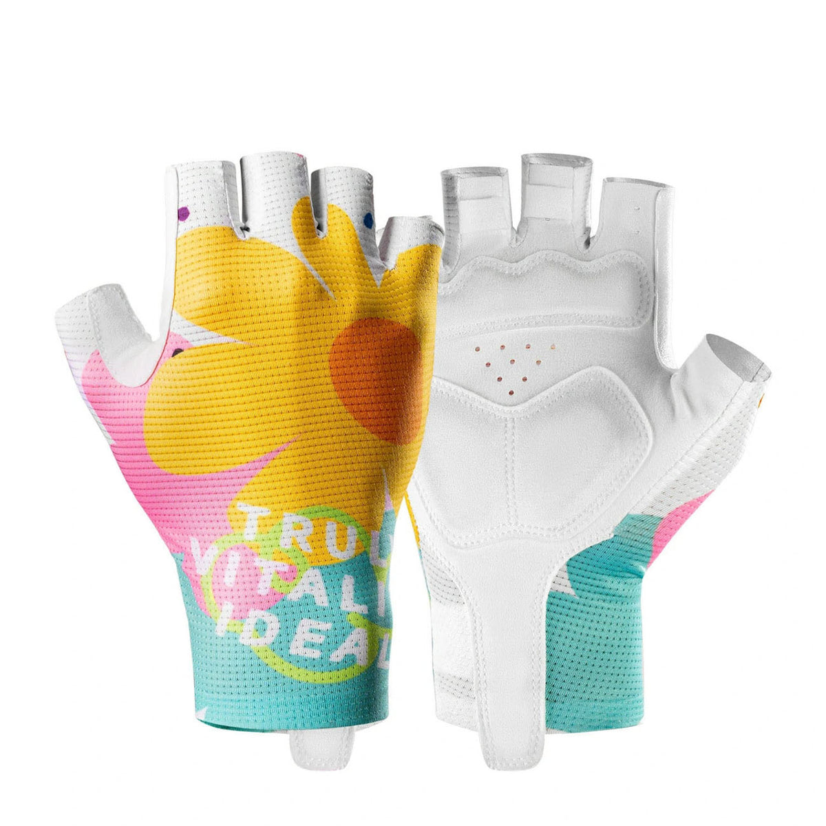 Rockbros S389 moterų trumpi smūgio sugeriantys dviračio pirštinės L - Daugiaaspaltės -- Bicycle Gloves