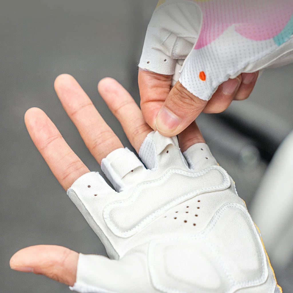 Rockbros S389 moterų trumpi smūgio sugeriantys dviračio pirštinės L - Daugiaaspaltės -- Bicycle Gloves