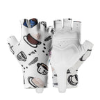 Rockbros S389 moterų trumpi smūgio sugeriantys dviračio pirštinės L - Balta -- Bicycle Gloves