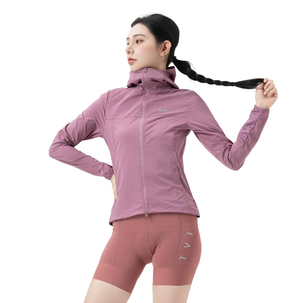 Rockbros YPW079 TVI moterų dviračio šakė su kapišonu, dydis M - Rožinė -- Cycling Jackets & Vests