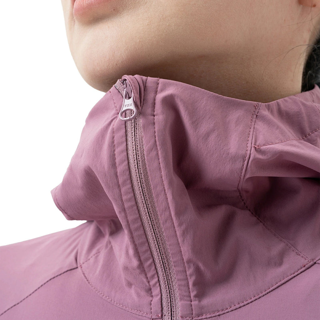 Rockbros YPW079 TVI moterų dviračio striukė su kaubure L - rožinė -- Cycling Jackets & Vests