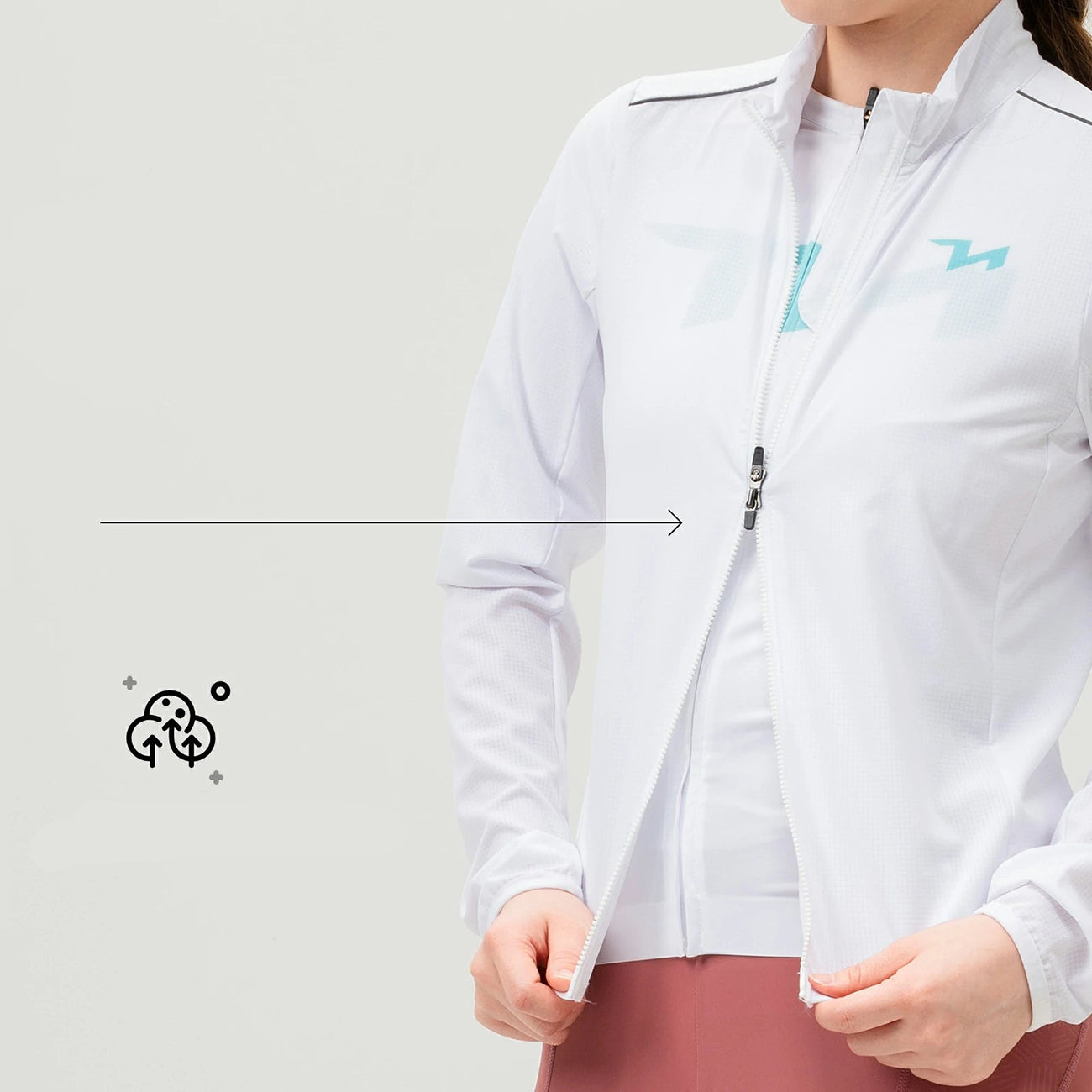 Rockbros YPW069 TVI M moterų dviračio striukė - balta -- Cycling Jackets & Vests
