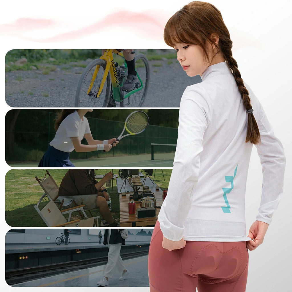 Rockbros YPW069 TVI M moterų dviračio striukė - balta -- Cycling Jackets & Vests