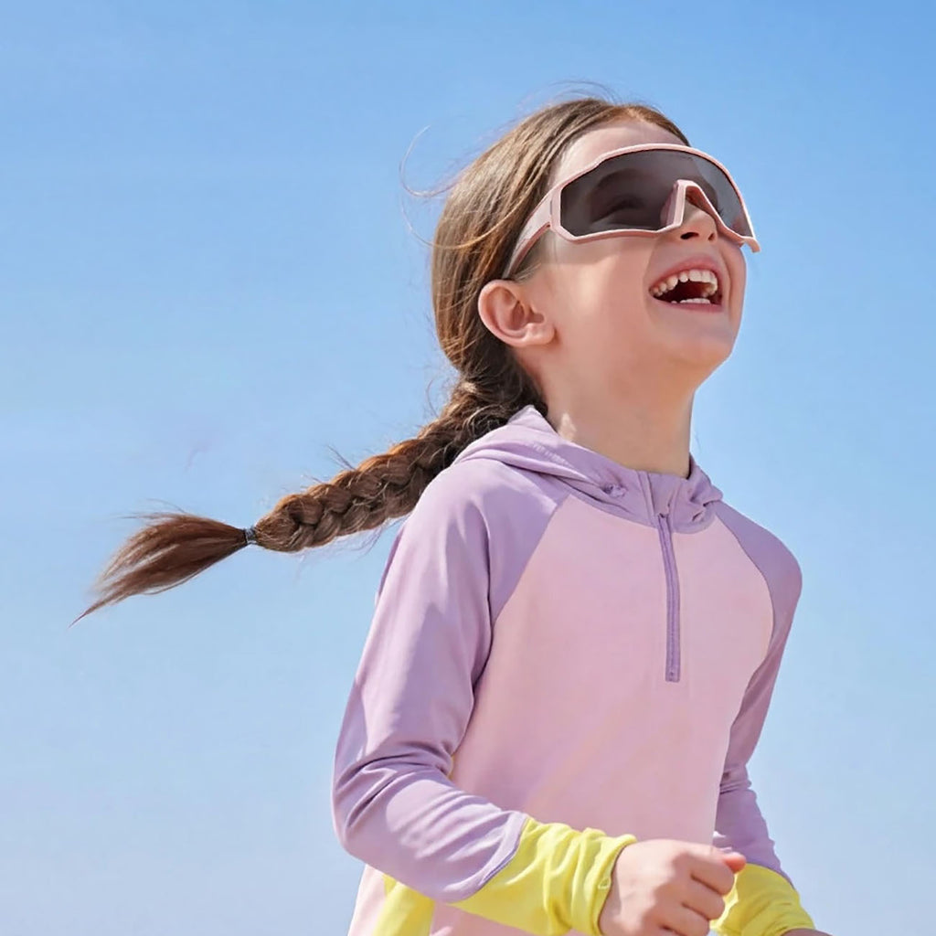 Rockbros SP383 Photochromic dviračių akiniai su UV400 apsauga vaikams - rožiniai -- Cycling Eyewear
