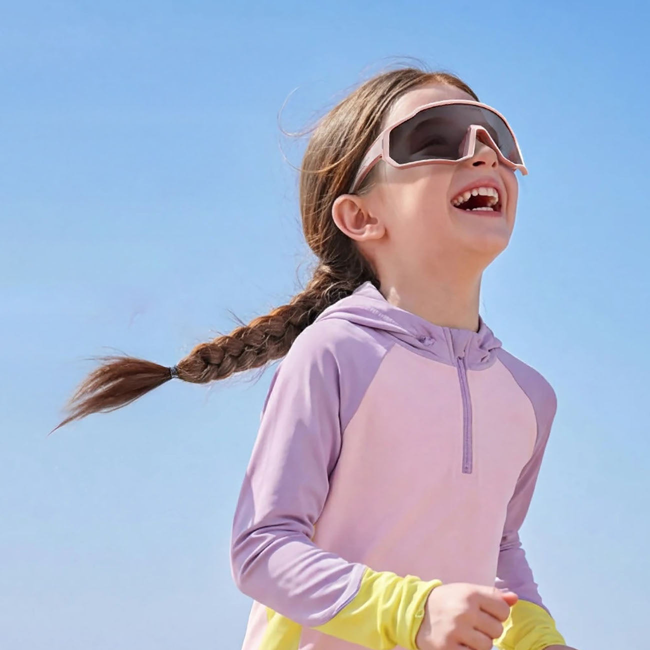 Rockbros SP383 Photochromic dviračių akiniai su UV400 apsauga vaikams - rožiniai -- Cycling Eyewear