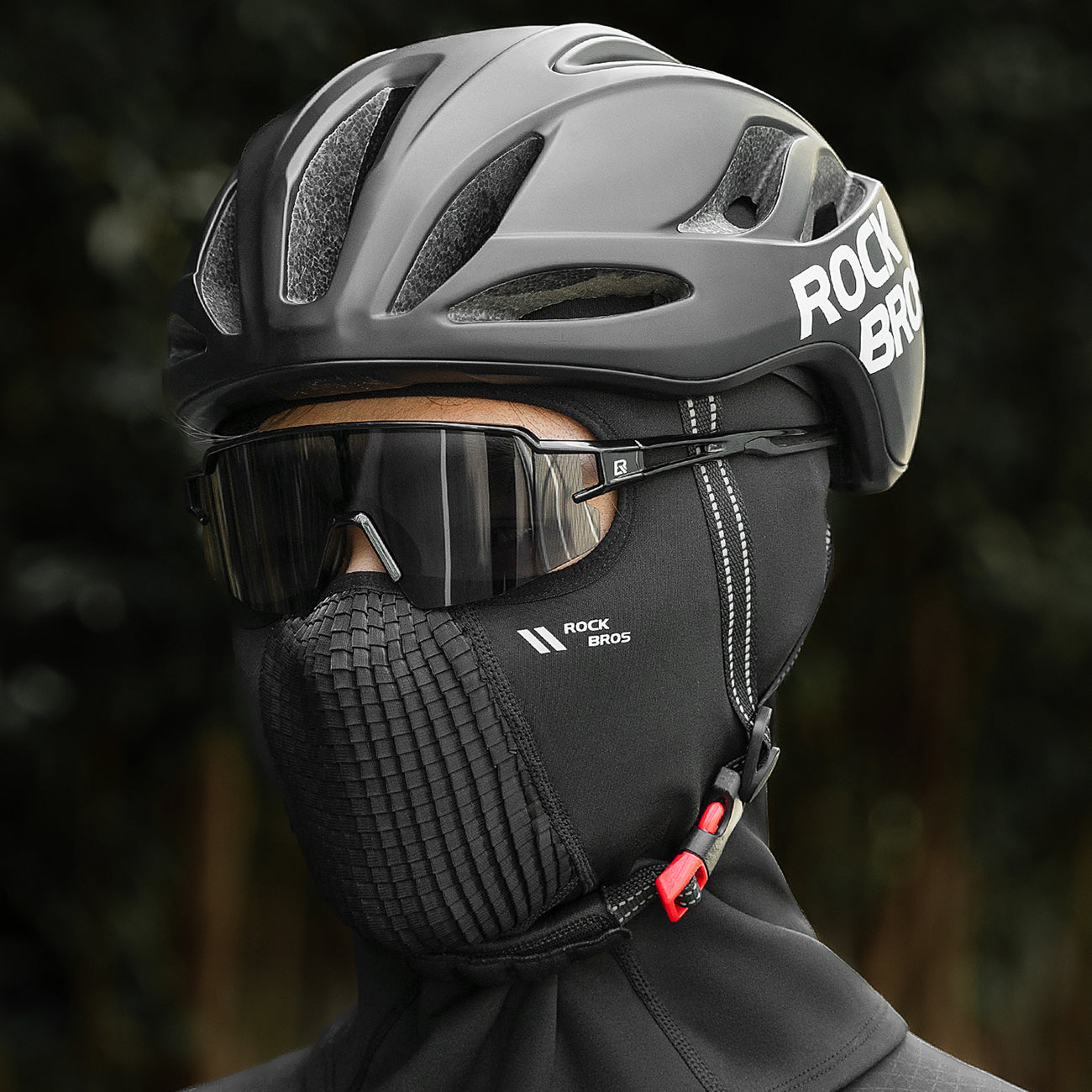Rockbros LF25699 Fliso dviračio kaubura - juoda -- Cycling Caps & Headwear