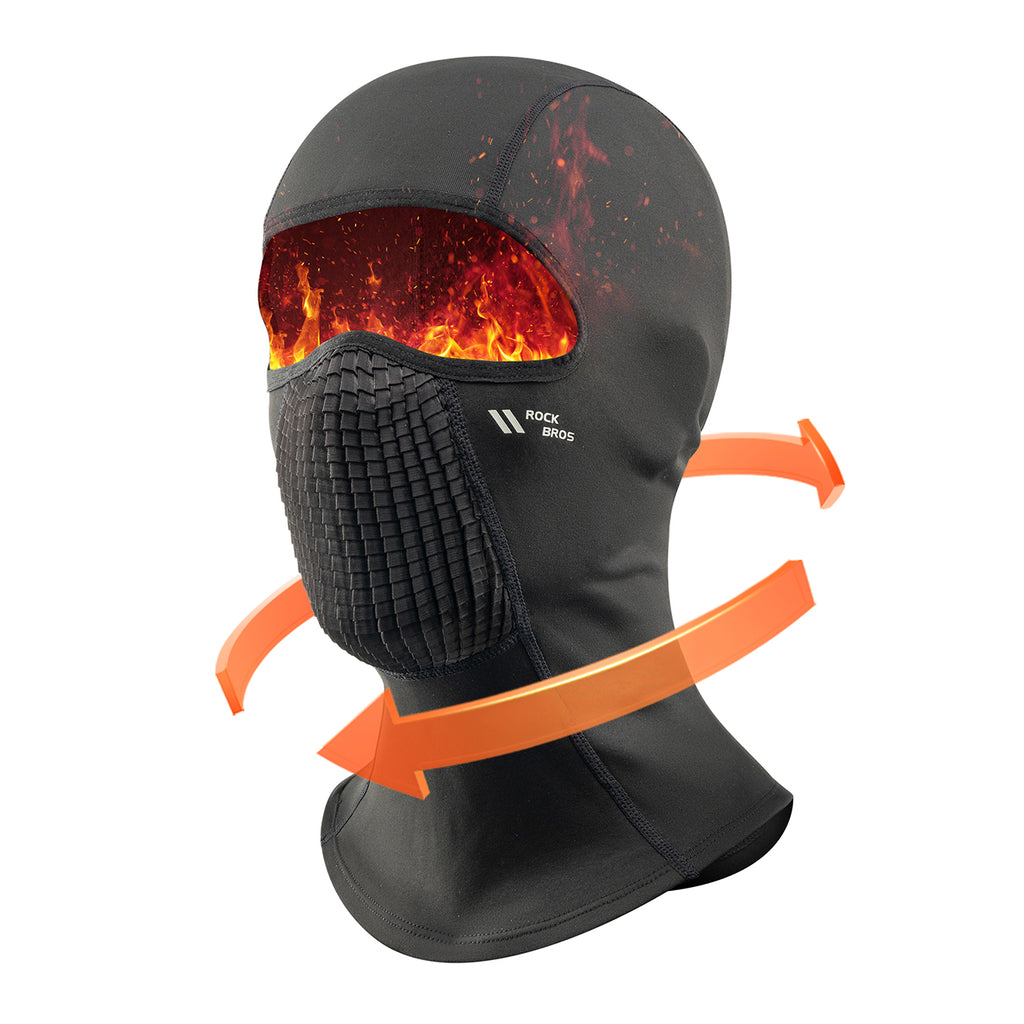 Rockbros LF25699 Fliso dviračio kaubura - juoda -- Cycling Caps & Headwear