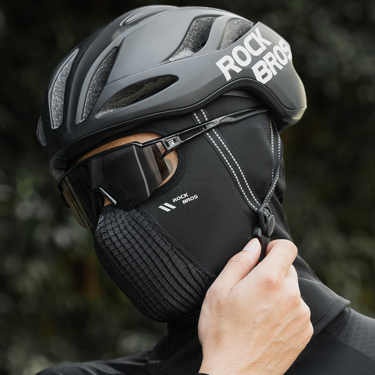 Rockbros LF25699 Fliso dviračio kaubura - juoda -- Cycling Caps & Headwear