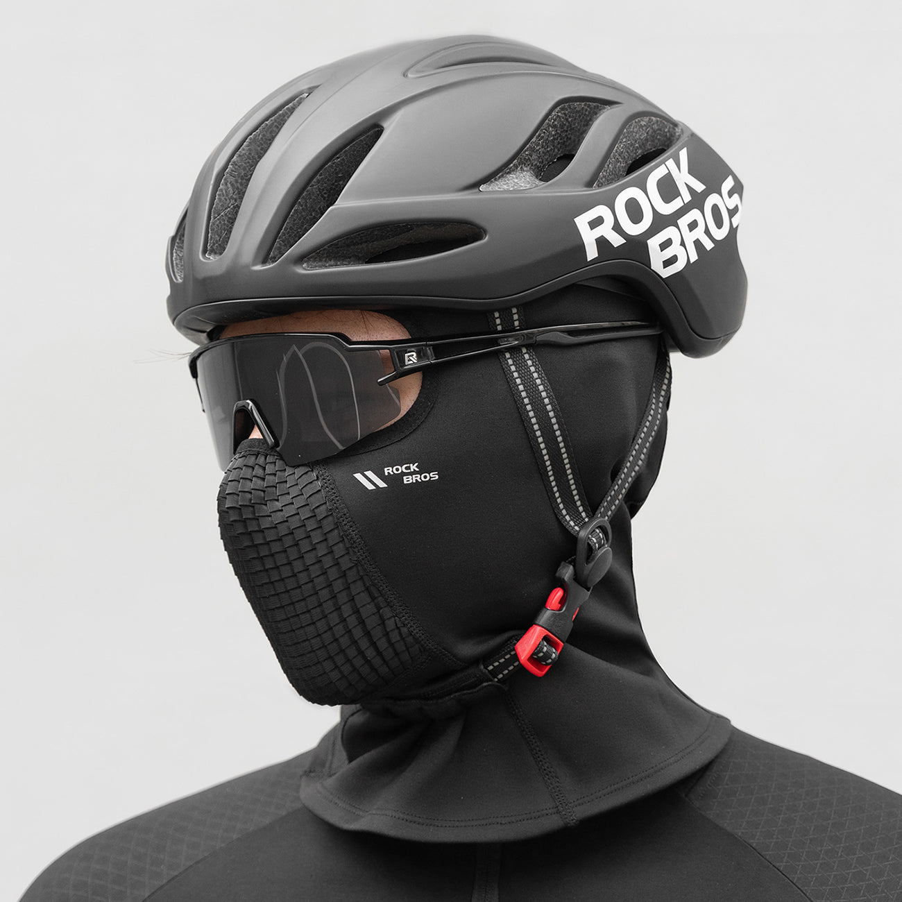 Rockbros LF25699 Fliso dviračio kaubura - juoda -- Cycling Caps & Headwear
