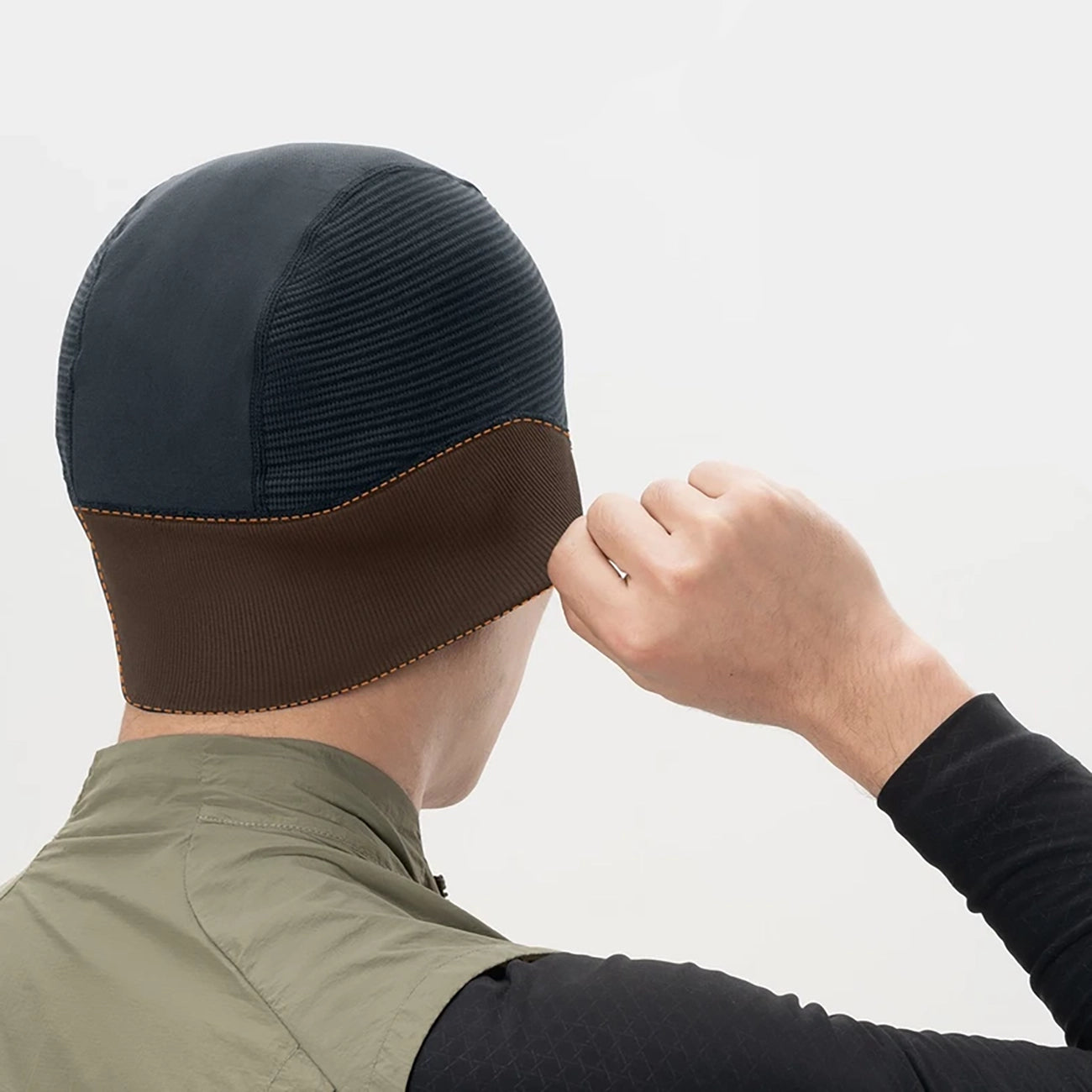 Rockbros LF25956 siūlių neturinti megzta dviračio kepurė - juoda -- Cycling Caps & Headwear