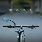 Rockbros F-253W Žvaigulio atsparus Anglies pluošto rankenų dviračio veidrodis - Kairė -- Bicycle Mirrors
