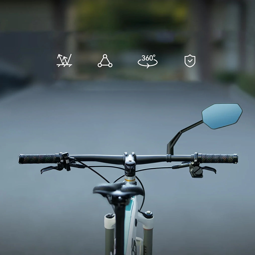 Rockbros F-253W Žvaigulio atsparus Anglies pluošto rankenų dviračio veidrodis - Dešinė -- Bicycle Mirrors