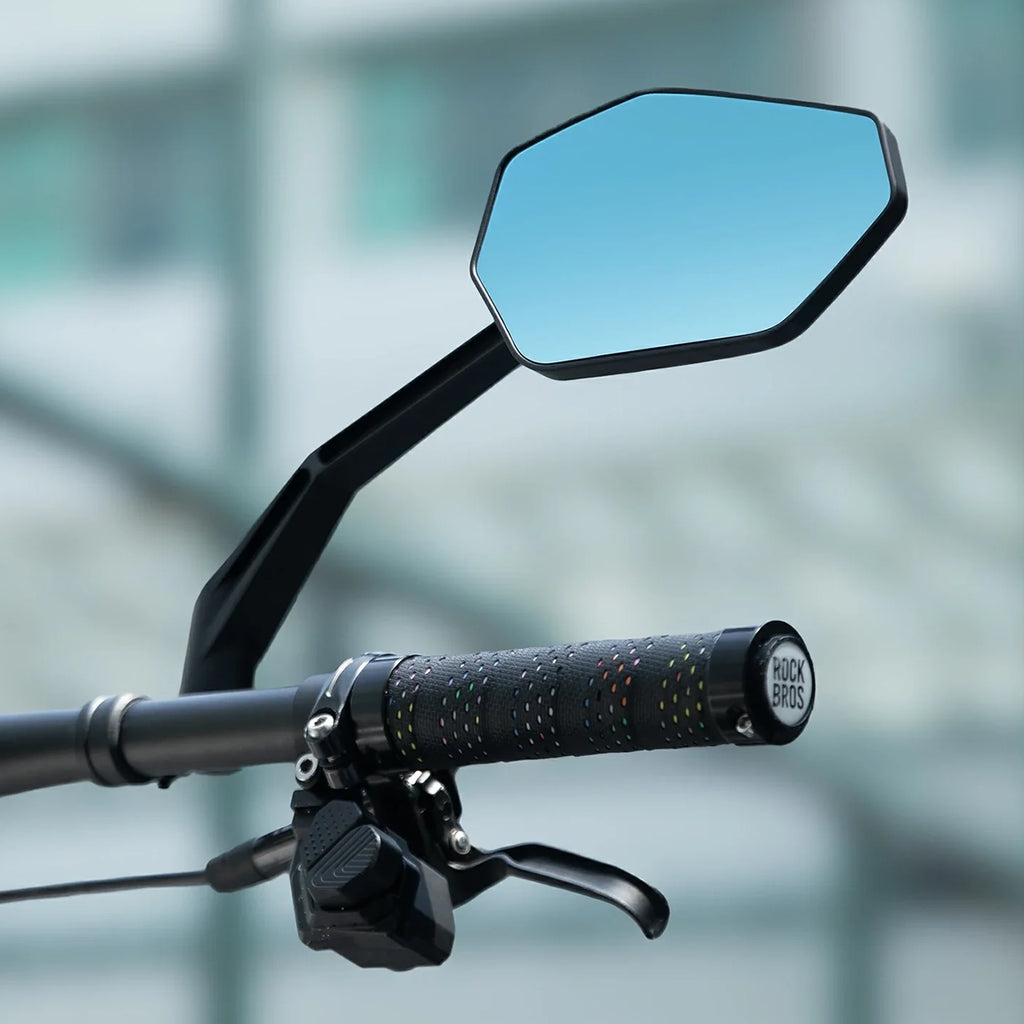 Rockbros F-253W Žvaigulio atsparus Anglies pluošto rankenų dviračio veidrodis - Dešinė -- Bicycle Mirrors