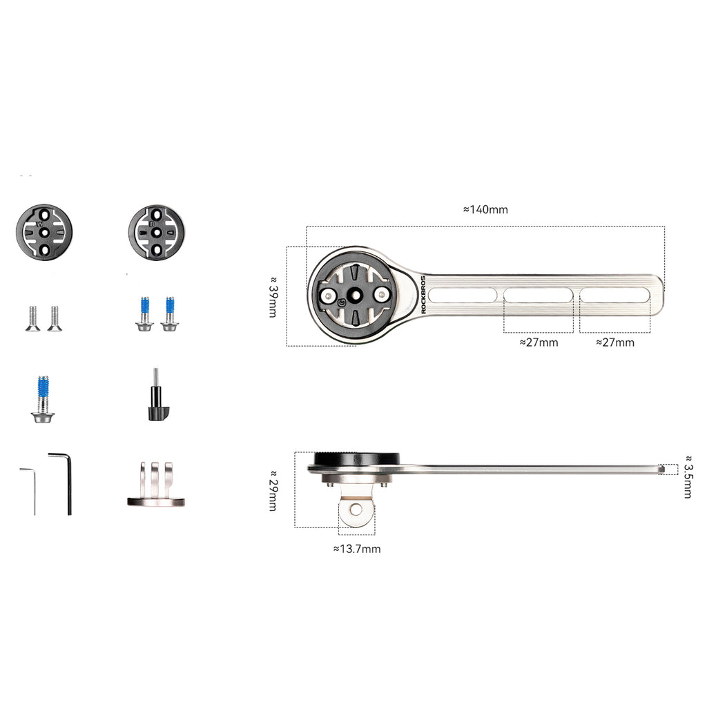 Rockbros FK-307T titano lydinys dviračio kompiuterio laikiklis - titanas -- Cycling Accessories