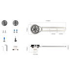 Rockbros FK-307T titano lydinys dviračio kompiuterio laikiklis - titanas -- Cycling Accessories