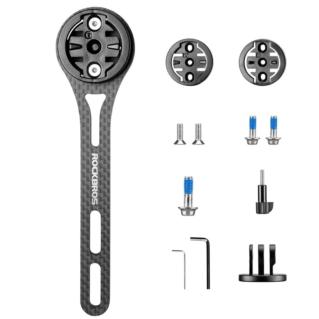 Rockbros FK-307W anglies pluošto dviračio kompiuterio laikiklis - juoda -- Cycling Accessories