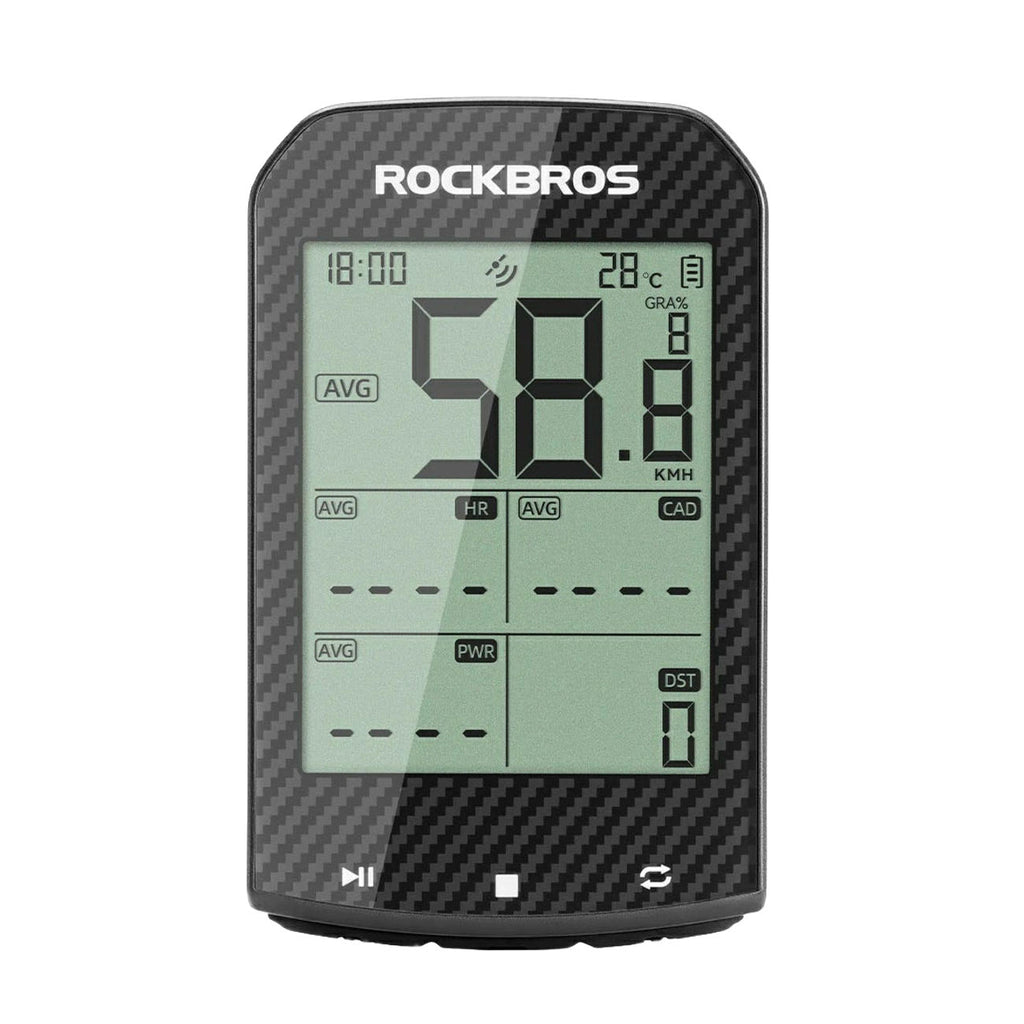 Rockbros M1Pro Bluetooth GPS dviračio kompiuteris IPX6 - juodas -- Bicycle Tools