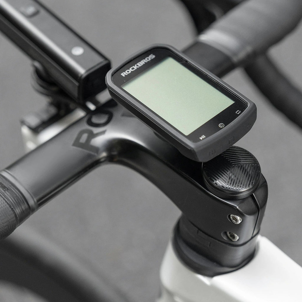 Rockbros WT-2 dviračio kompiuterio laikiklis su vieta AirTag - juoda -- Cycling Accessories